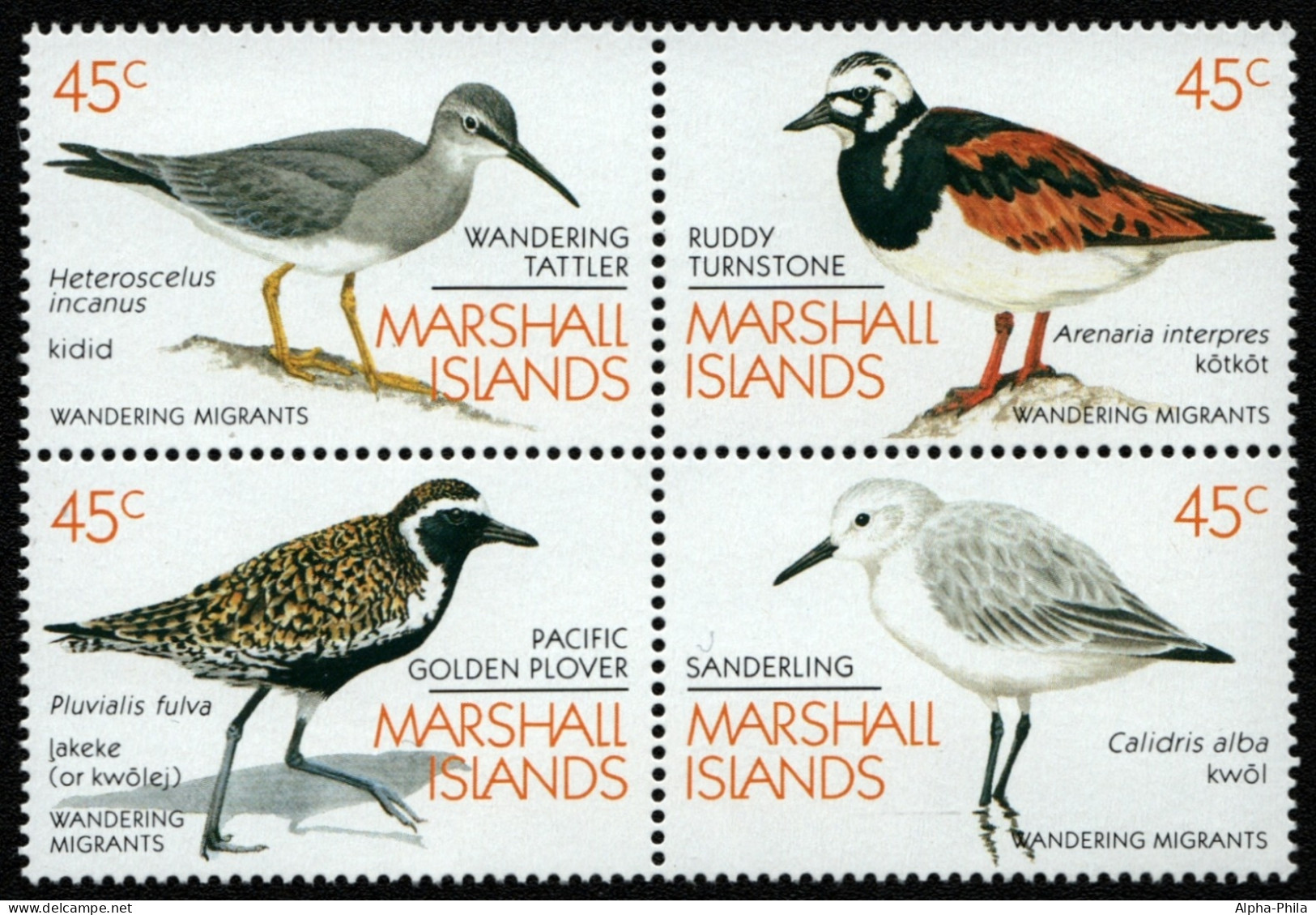 Marshall-Inseln 1989 - Mi-Nr. 222-225 ** - MNH - Vögel / Birds - Marshall