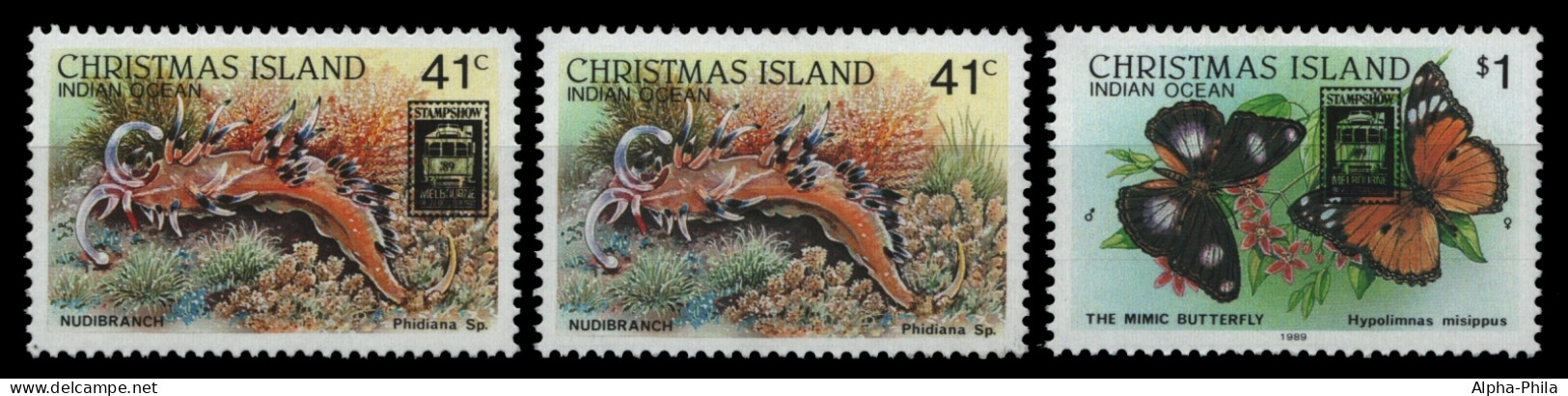 Weihnachtsinsel 1989 - Mi-Nr. 286 & 291-292 ** - MNH - Fauna - Christmas Island