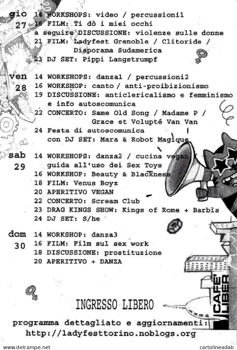 [MD8453] CPM - LADY FEST - CAFE' LIBER TORINO - PERFETTA - Non Viaggiata - Bar, Alberghi & Ristoranti