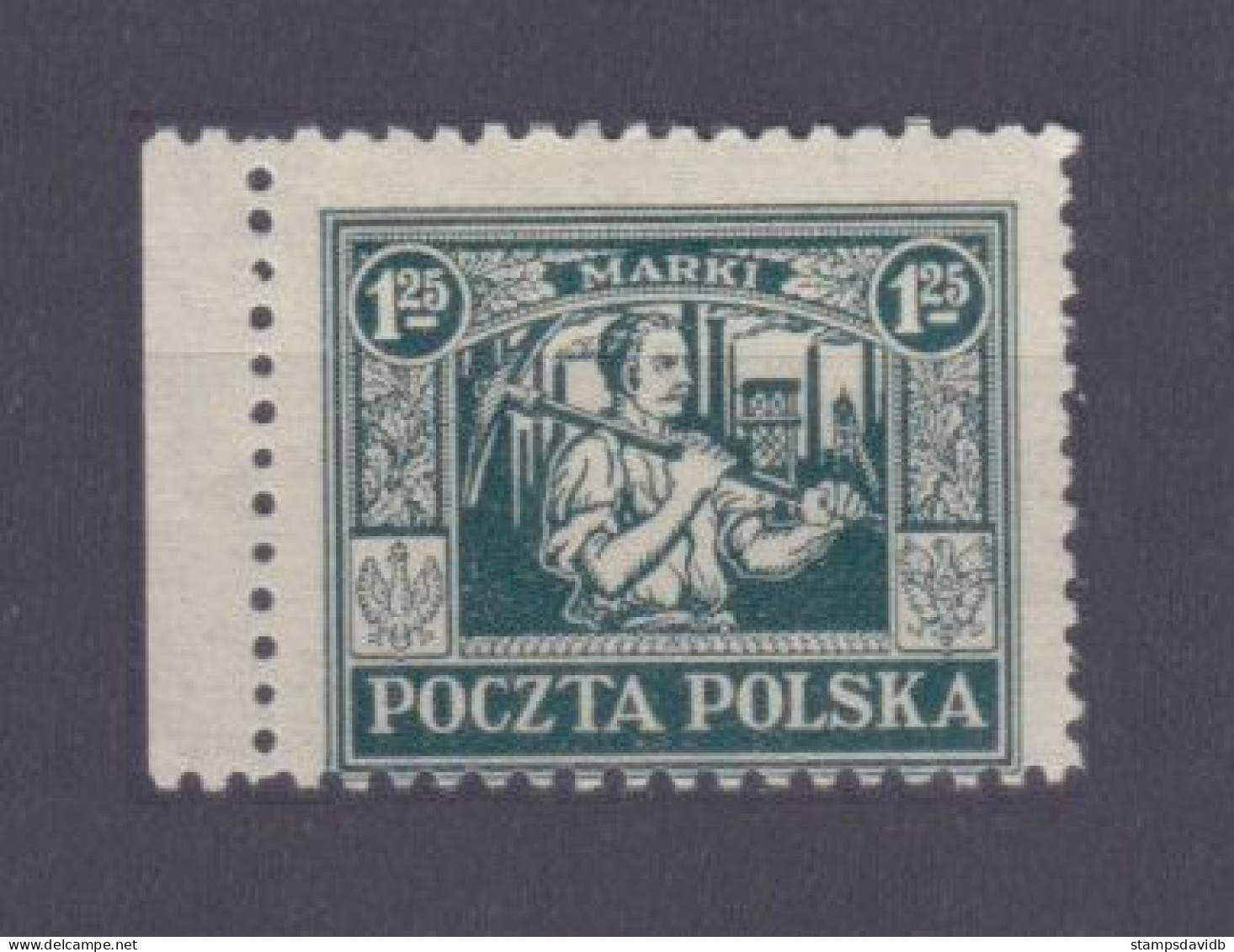 1922 Poland Regular Editions 8 Miners Worker 10,00 € - Ungebraucht