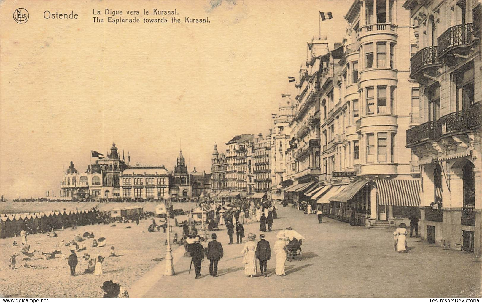 BELGIQUE - Ostende - La Digue Vers Le Kursaal - Plage - Animé - Carte Postale Ancienne - Oostende