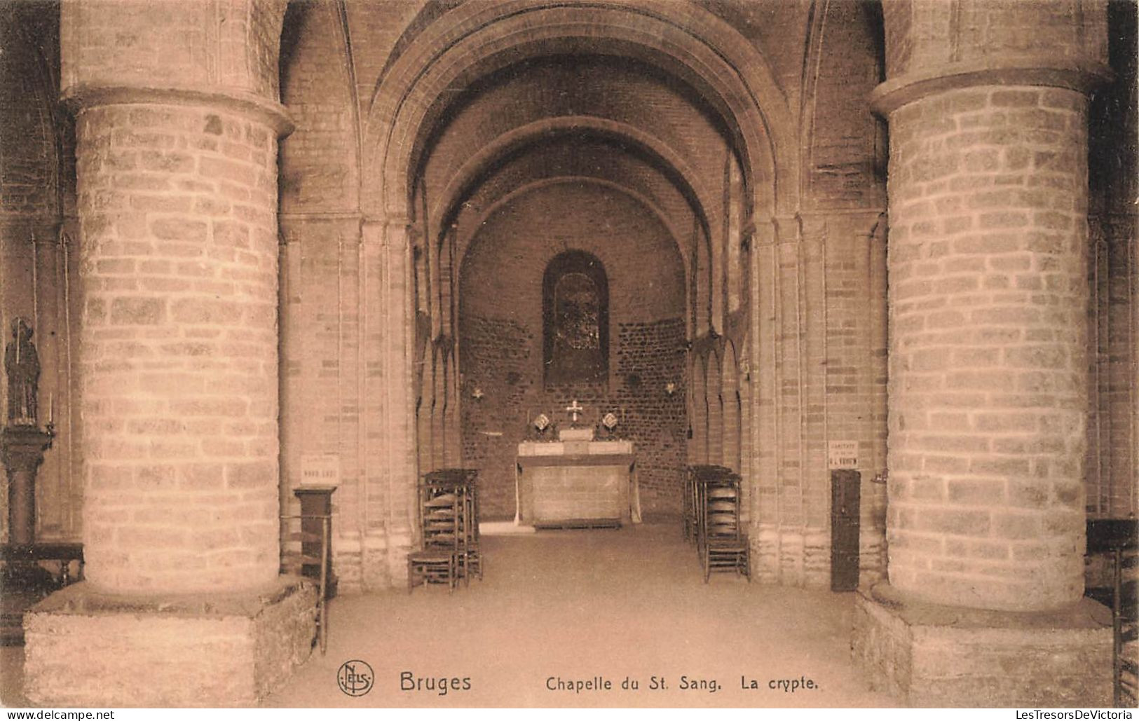 BELGIQUE - Bruges - Chapelle Du Saint Sang - Vue Sur La Crypte - Carte Postale Ancienne - Brugge