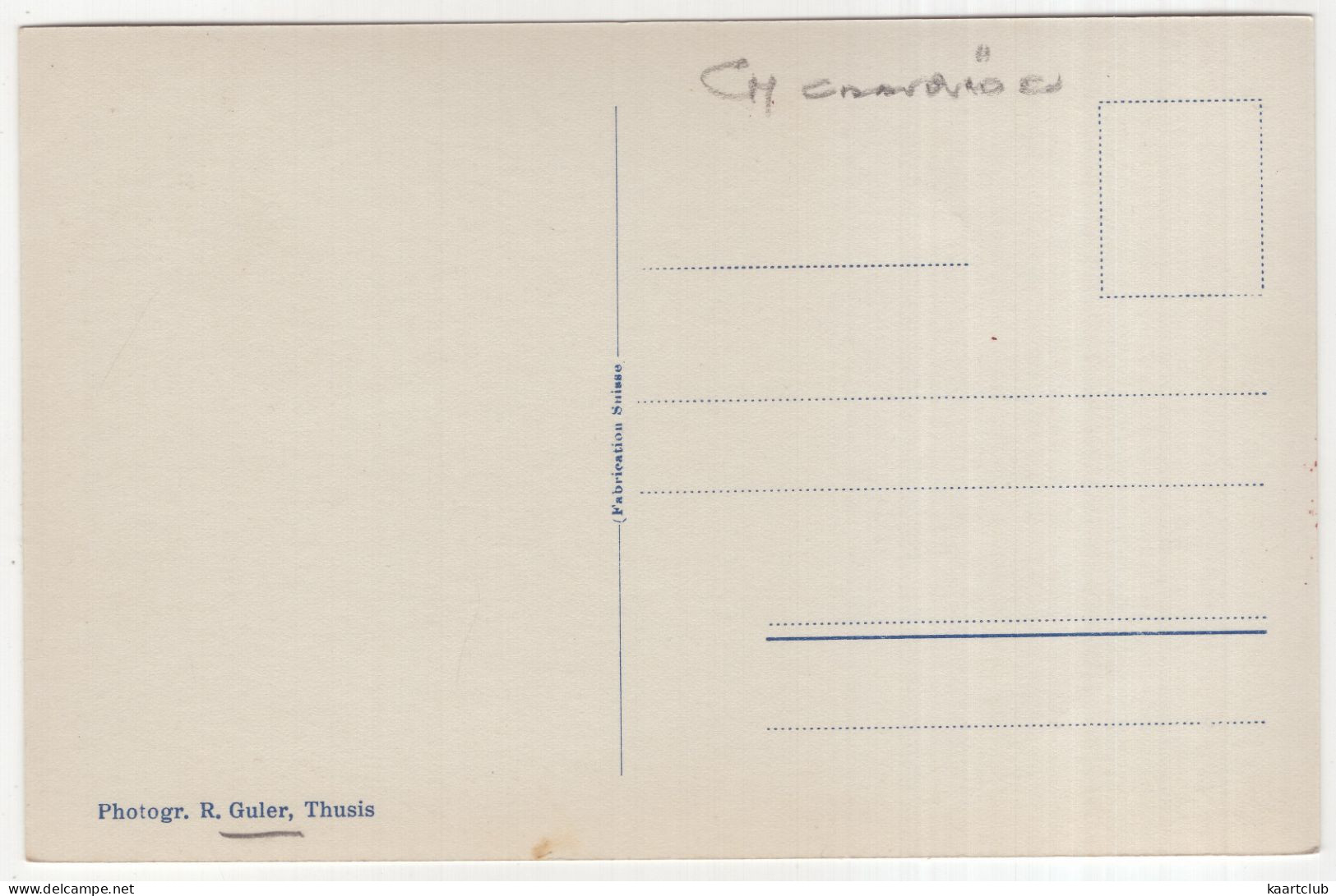 99 Tenna 1654 M ü. M.) - Kurhaus 'Alpenblick' - (GR., Suisse/Svizzera/Schweiz) - Hotel Pension - Tenna