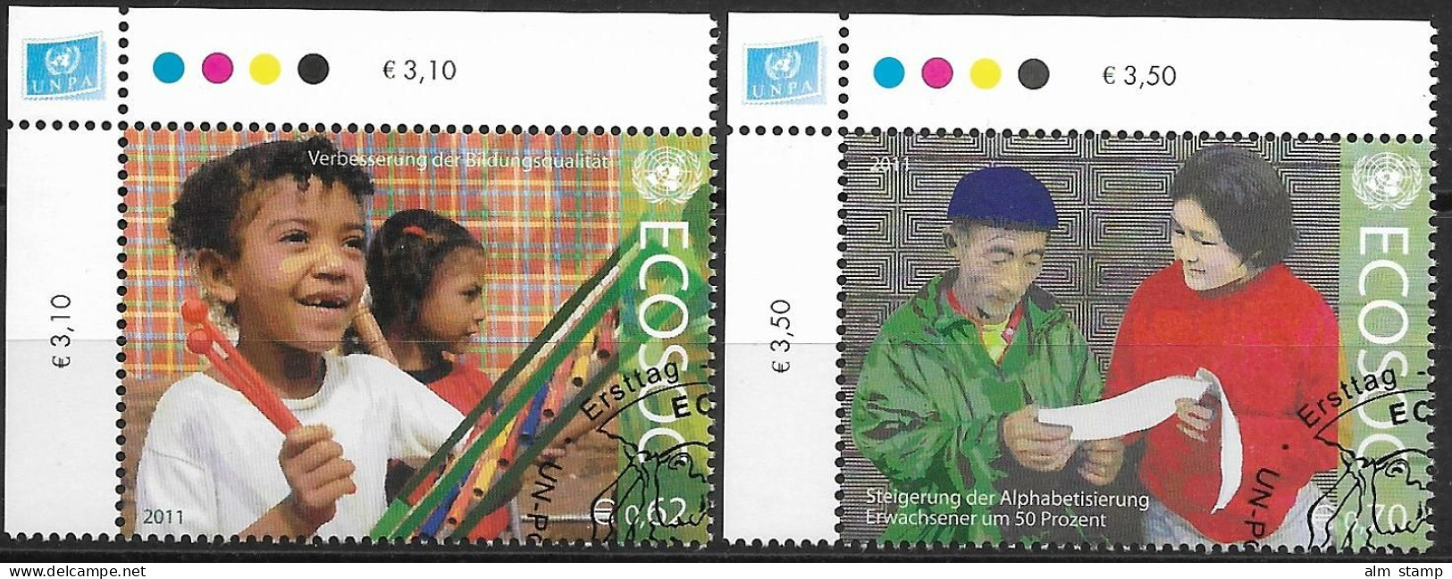 2011 UNO Wien Mi. 730-1 Used . Wirtschafts- Und Sozialrat Der Vereinten Nationen (ECOSOC): Bildungsziele. - Used Stamps