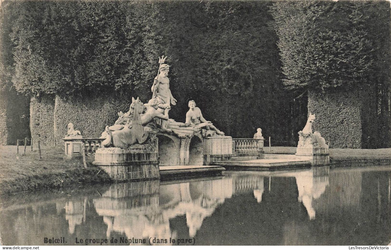 BELGIQUE -  Beloeil - Le Groupe De Neptune (dansle Parc) - Bassin - Carte Postale Ancienne - Belöil