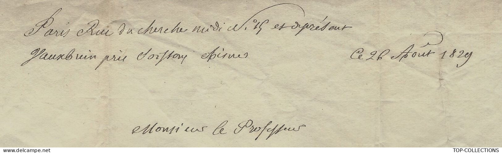 1829 JUDAICA  LETTRE Sign. Paris Pour  Abbé Luigi Chiarini Traducteur Du Talmud Langues Antiquités Orientales - Documentos Históricos