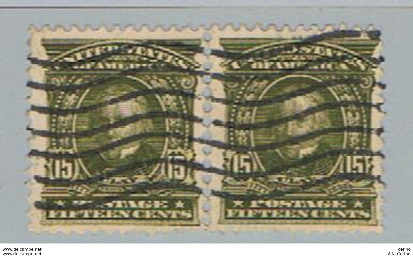 U.S.A.:  1898/99  H. CLAY  -  15 C. PAIR  OF  USED  STAMPS  -  D. 12  -  YV/TELL. 128 - Used Stamps