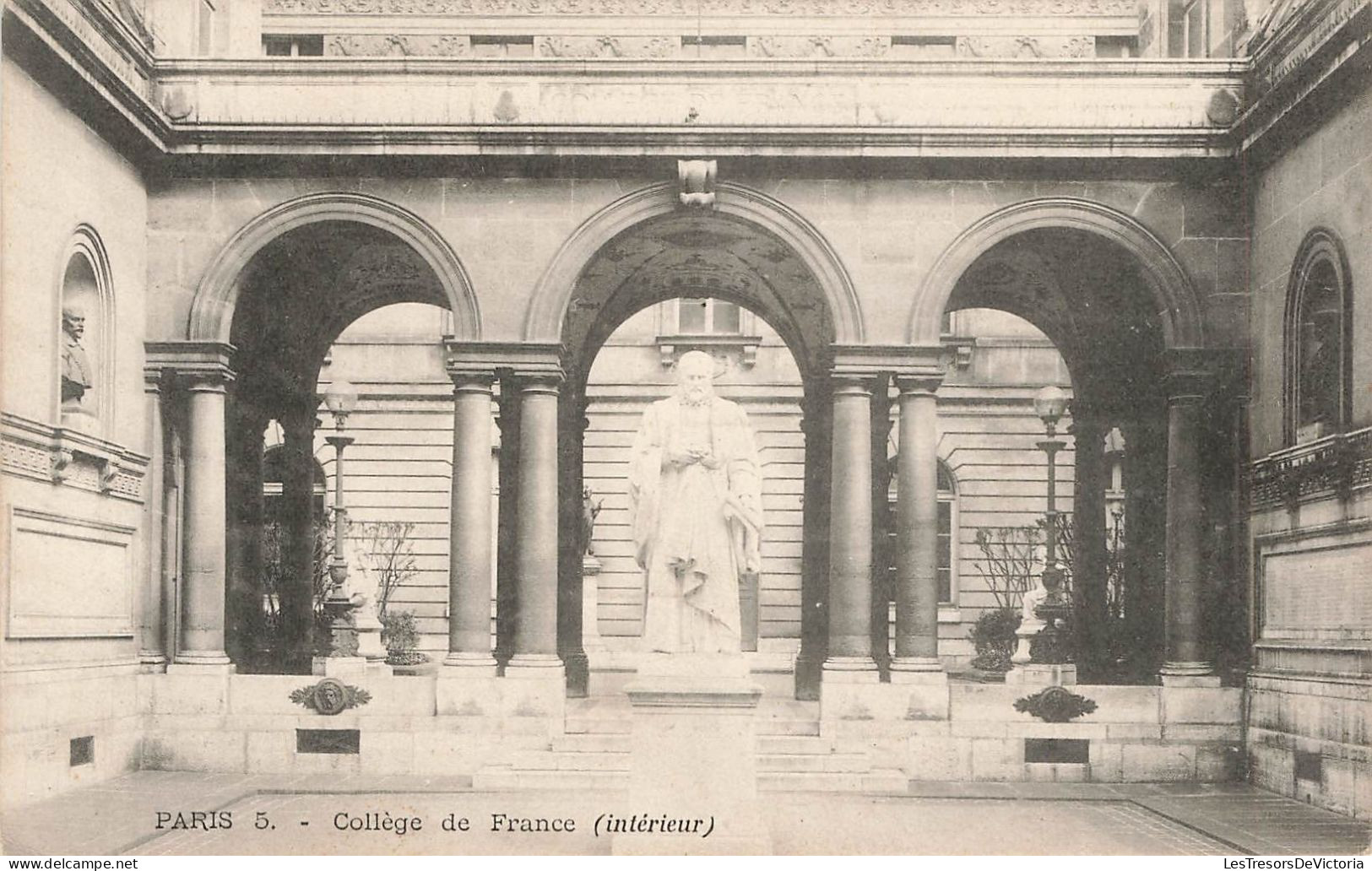 FRANCE - Paris - Collège De France (intérieur) - Statue - Carte Postale Ancienne - Autres Monuments, édifices