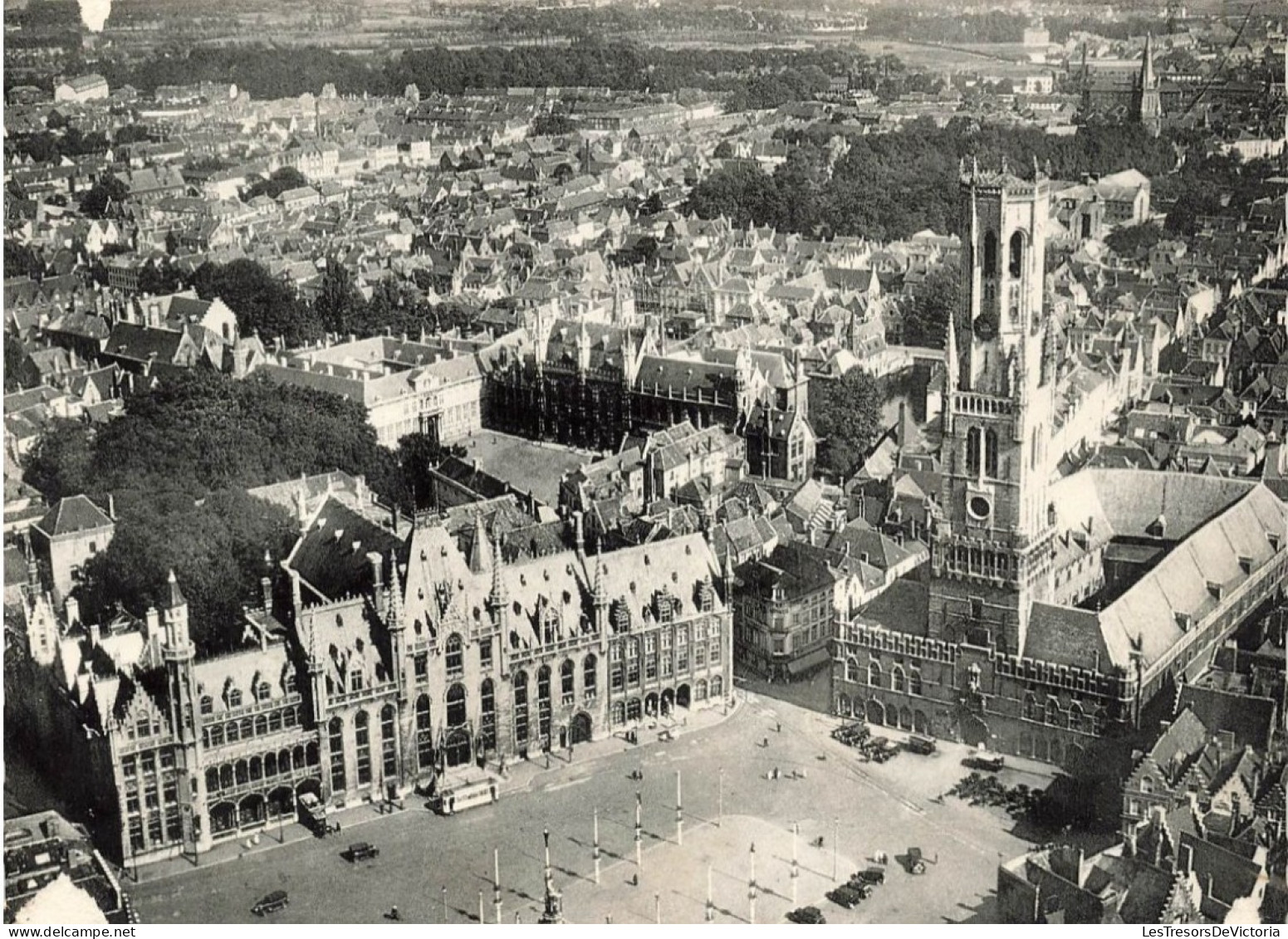 BELGIQUE - Bruges - Beffroi Et Grand'place - Carte Postale Ancienne - Brugge