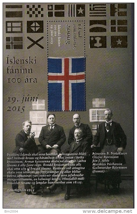 2015 Island Mi. Bl 62  **MNH  100 Jahre Isländische Flagge - Ongebruikt