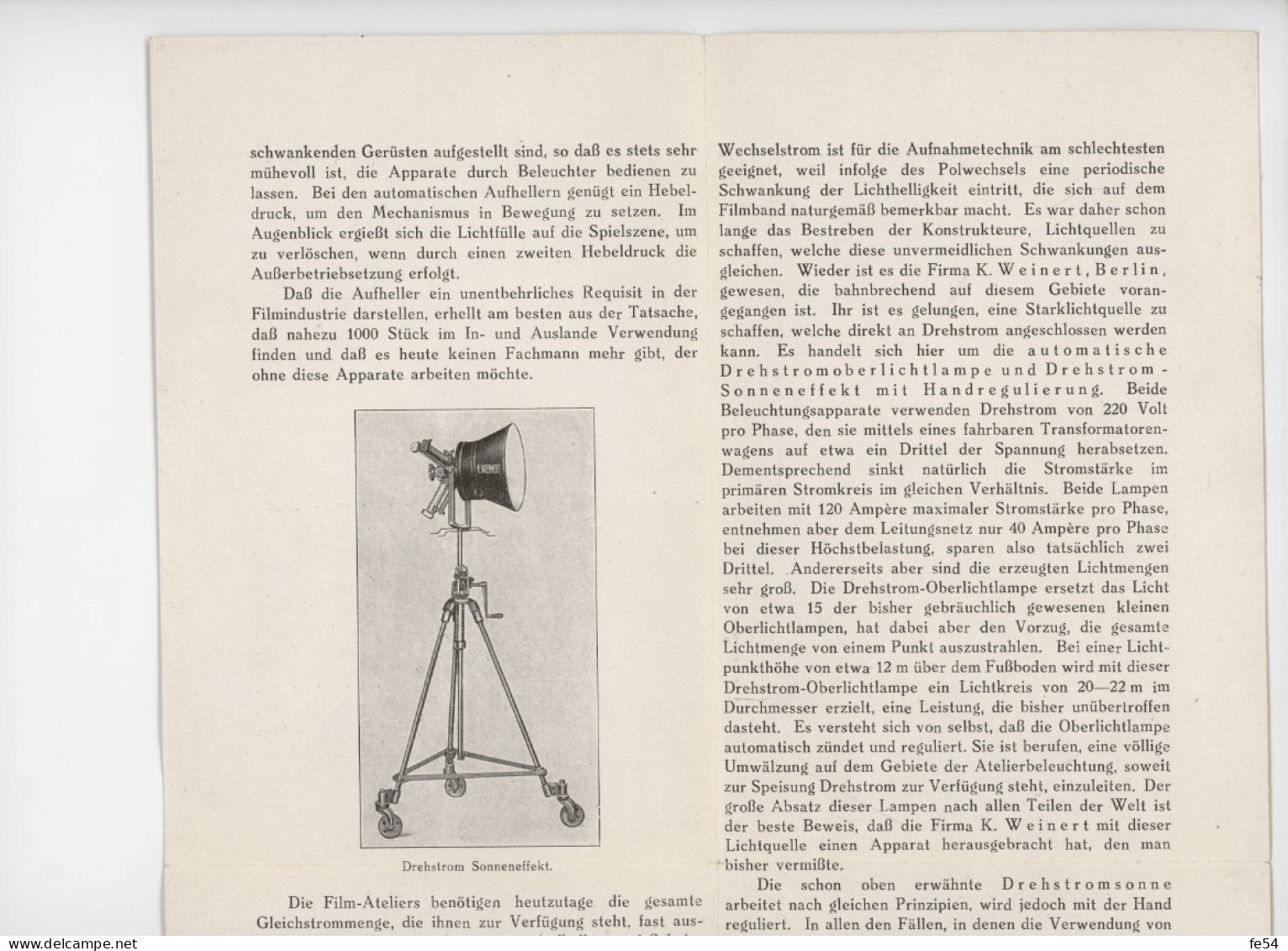 ° Sonderdruck Aus " Die Deutsche Kinotechnische Industrie"  - 1900 – 1949