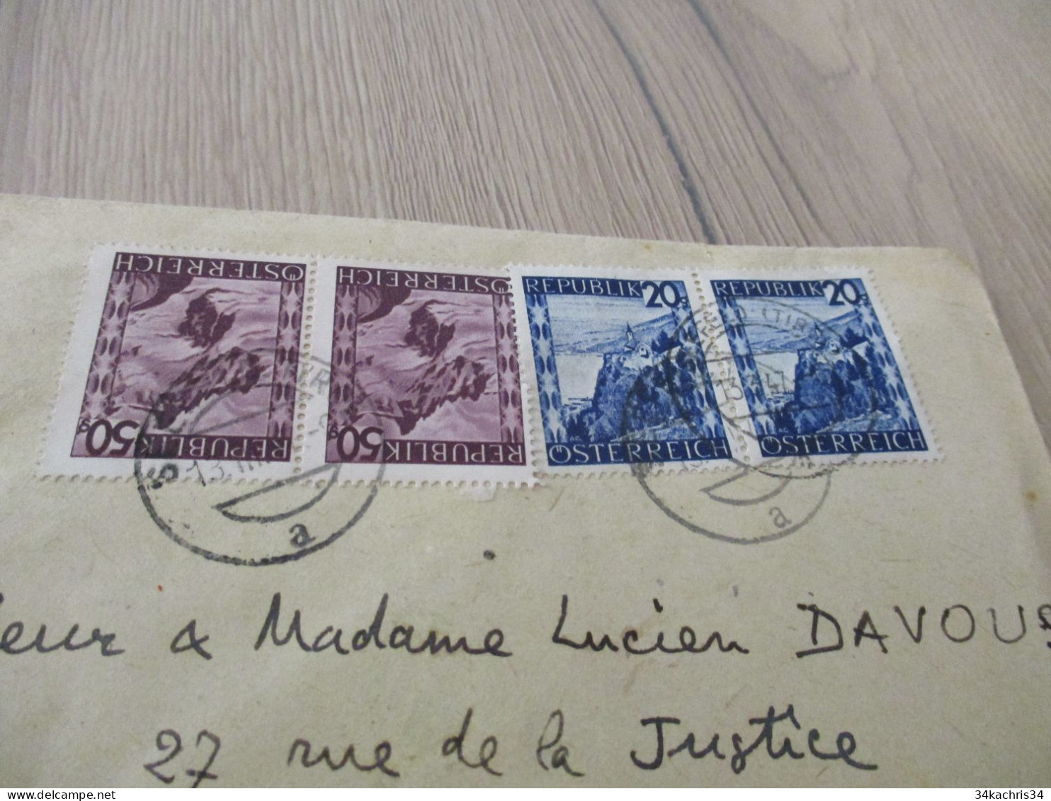 Lettre Autriche Austria En Censure Mit Luftpost 4 TP Anciens - Briefe U. Dokumente