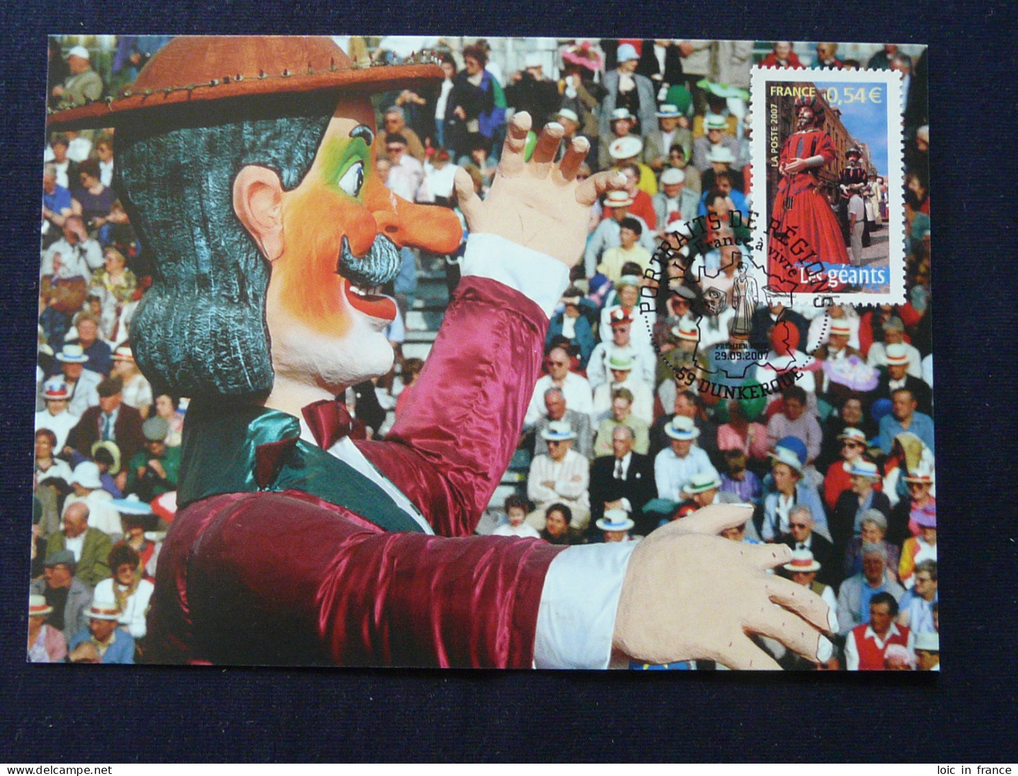 Carte Maximum Card Portraits De Régions Géant De Carnaval Dunkerque 59 Nord 2007 - Karnaval