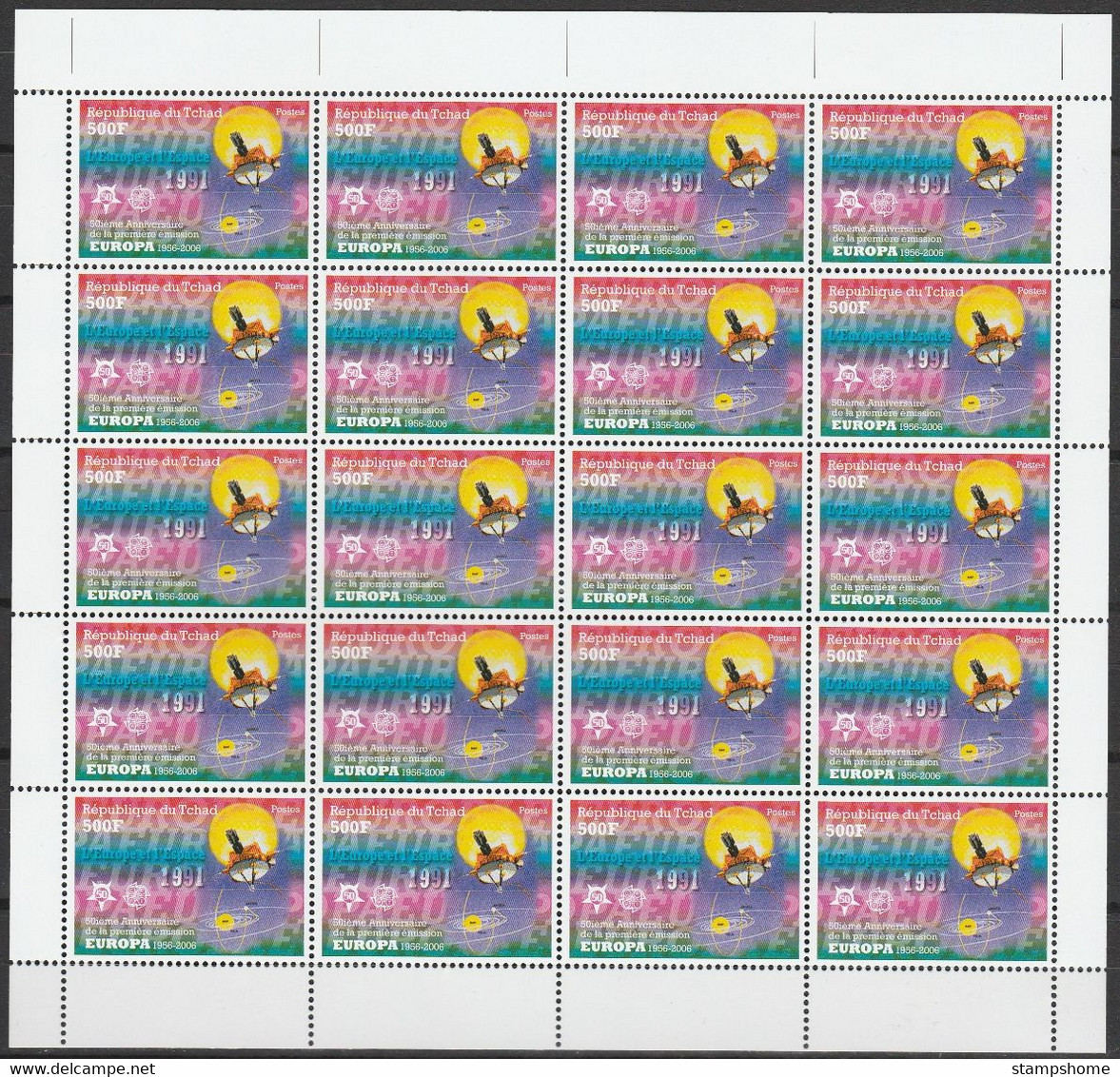 Europa Cept - 2005 - Tchad, Chad - 8.Complete Sheetlet of 20 set - (perf.) ** MNH