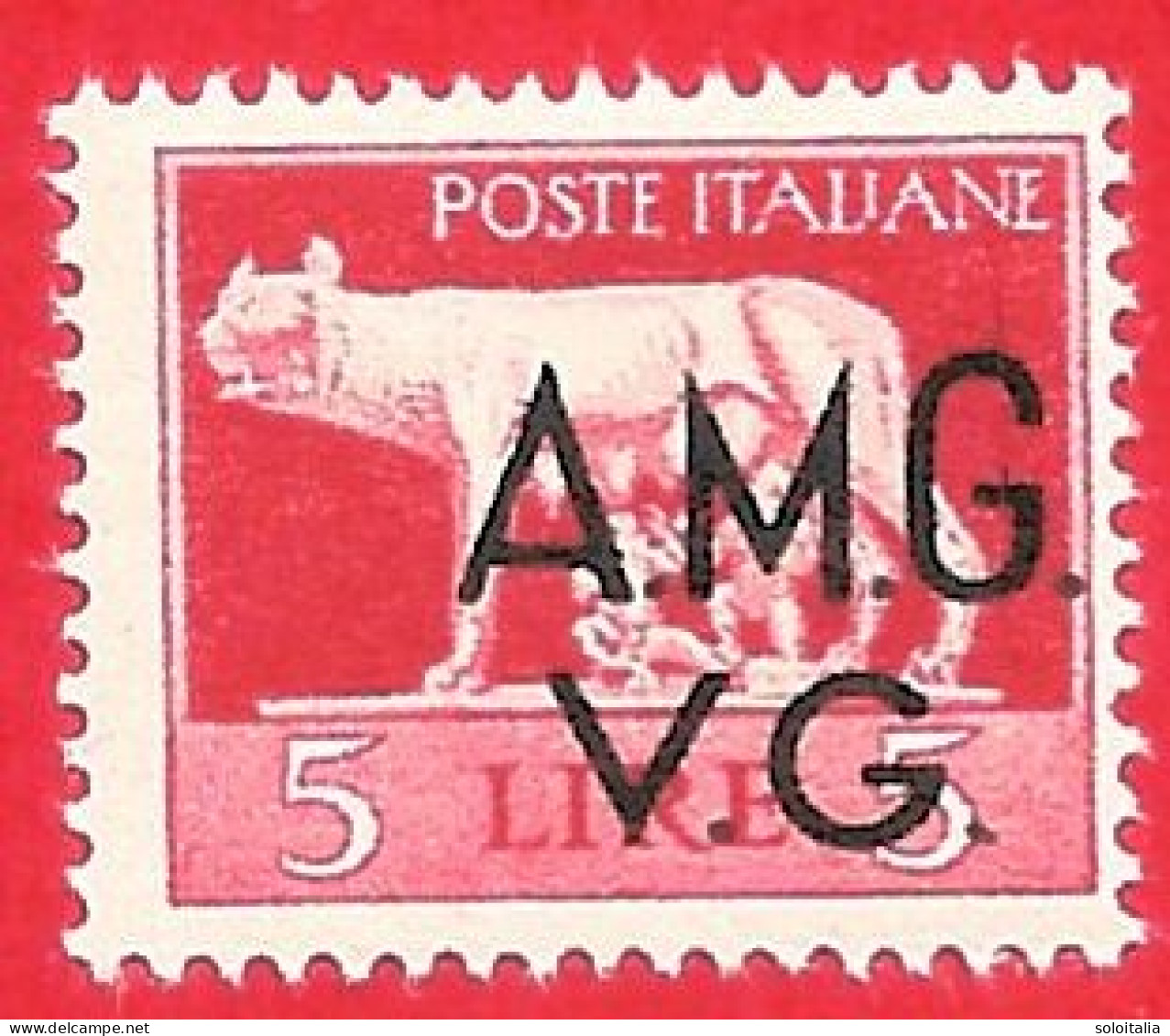 1945/47 (10) AMG V.G. Serie Imperiale Lire 5 Nuovo - Leggi Il Messaggio Del Venditore - Neufs