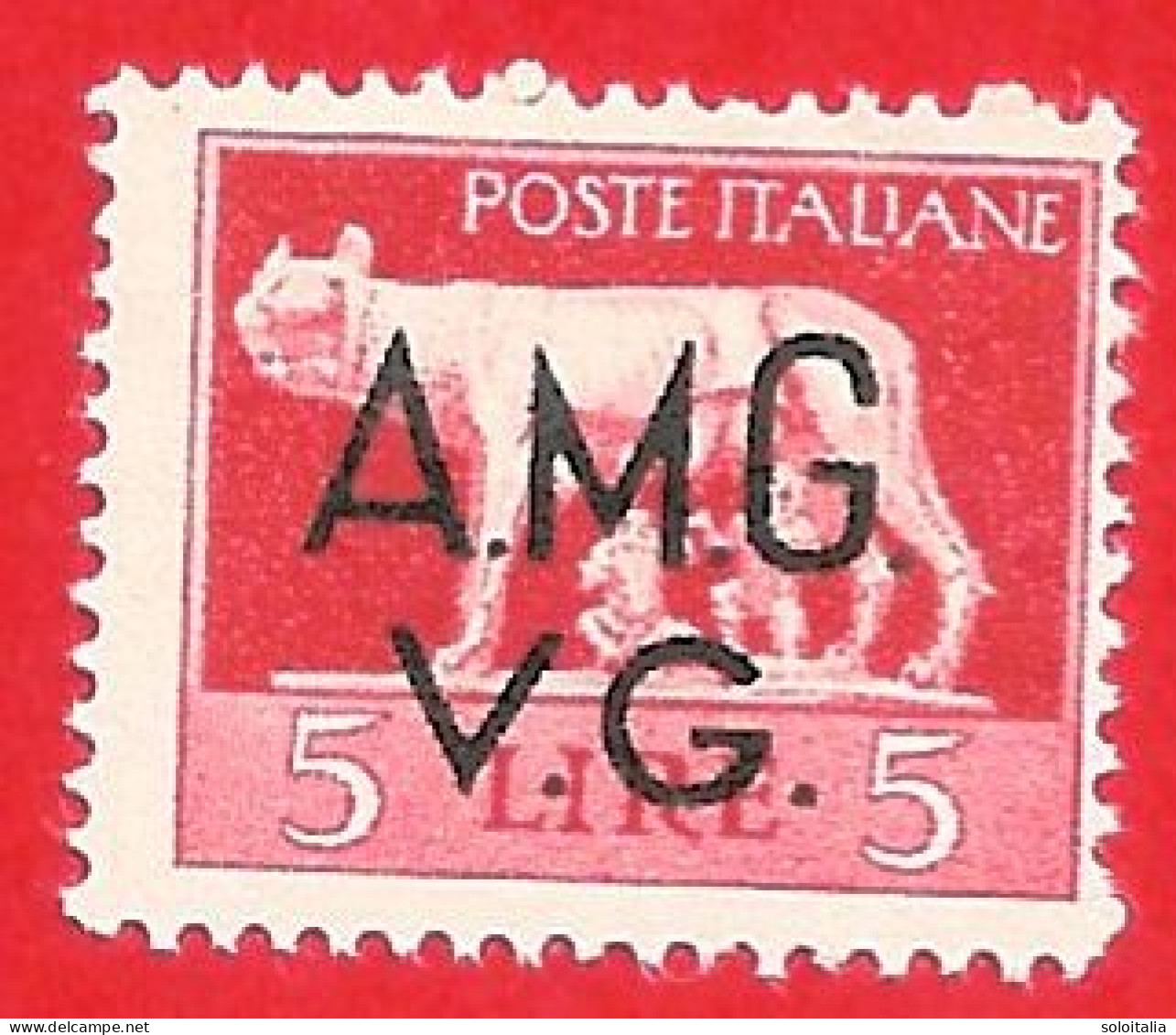 1945/47 (10) AMG V.G. Serie Imperiale Lire 5 Nuovo - Leggi Il Messaggio Del Venditore - Mint/hinged