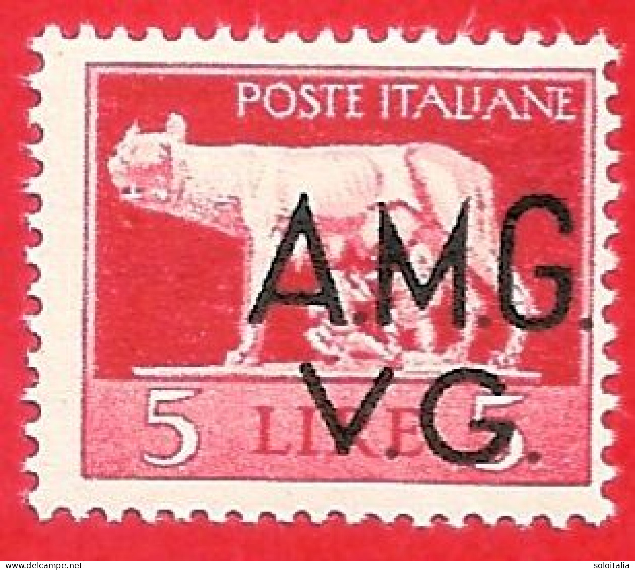 1945/47 (10) AMG V.G. Serie Imperiale Lire 5 Nuovo - Leggi Il Messaggio Del Venditore - Ongebruikt