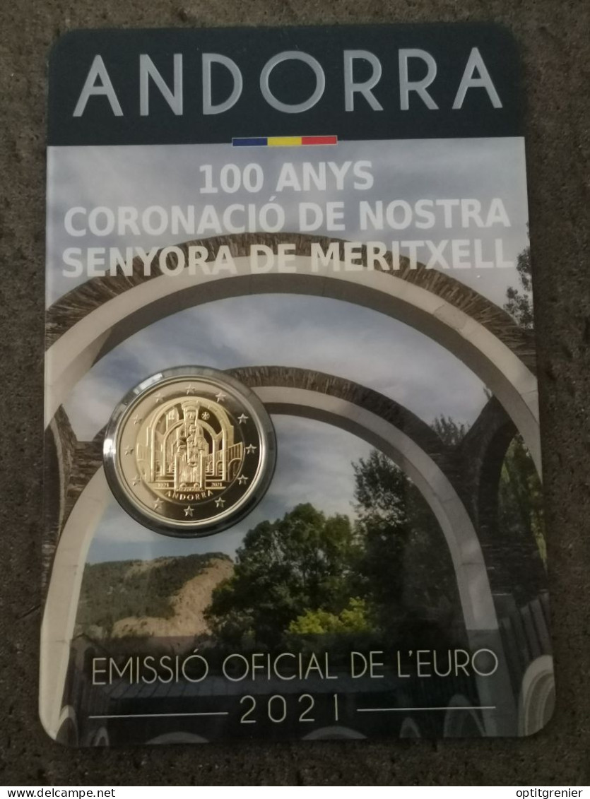 COINCARD 2 EURO 2021 NOTRE DAME DE MERITXELL ANDORRE / EUROS - Andorra