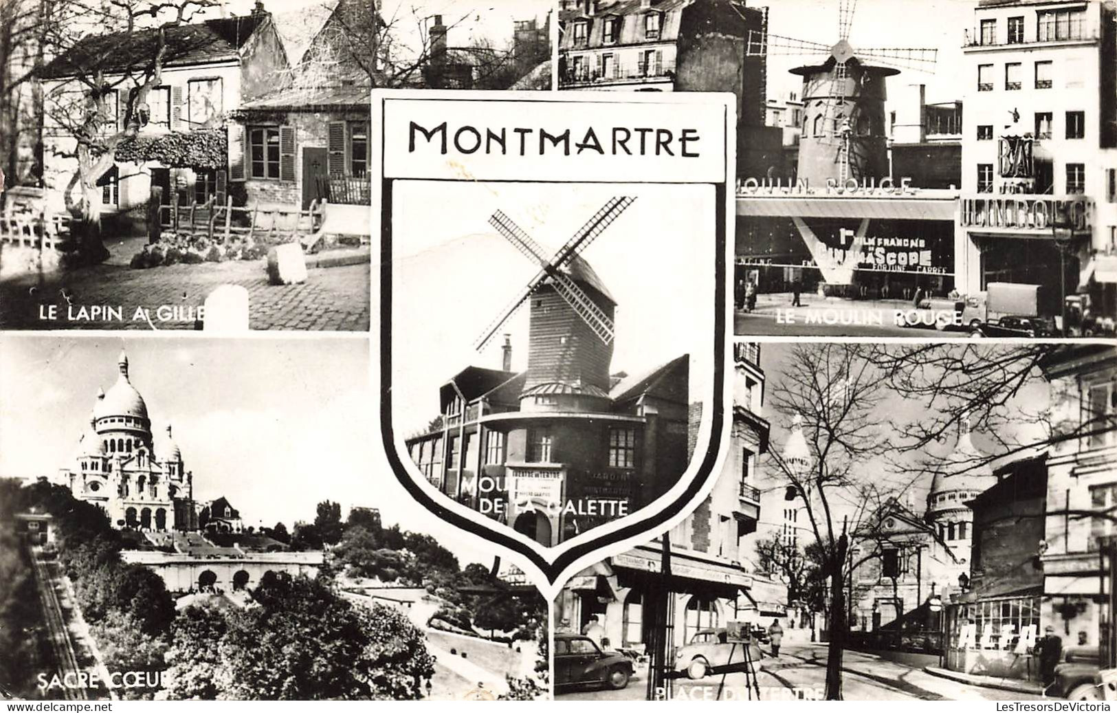 FRANCE - Paris - Montmartre - Moulin De La Galette - Basilique Du Sacré Coeur - Multivues - Carte Postale - Mehransichten, Panoramakarten