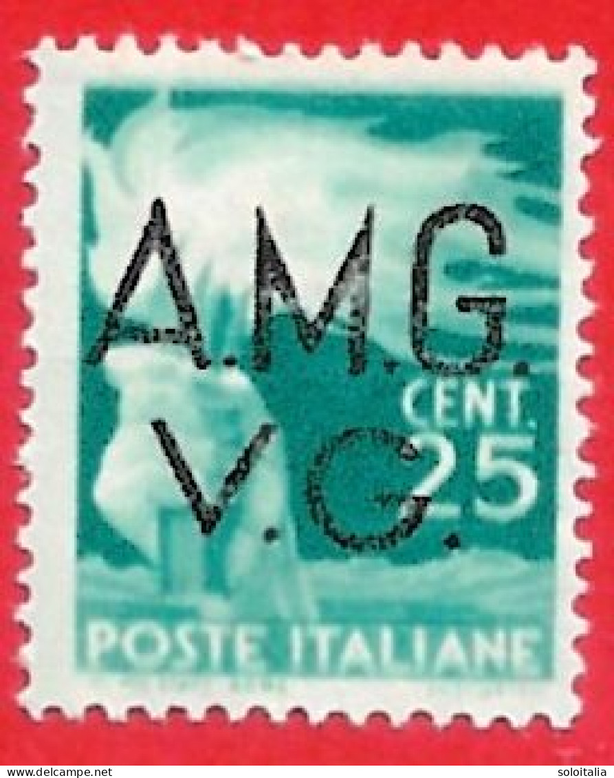 1945/47 (13) AMG V.G. Serie Democratica Cent. 25 Nuovo - Leggi Il Messaggio Del Venditore - Mint/hinged
