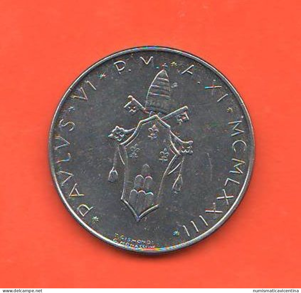 Vaticano 50 Lire 1973 Vatican City Paolo VI° Pope Steel Coin - Vatican