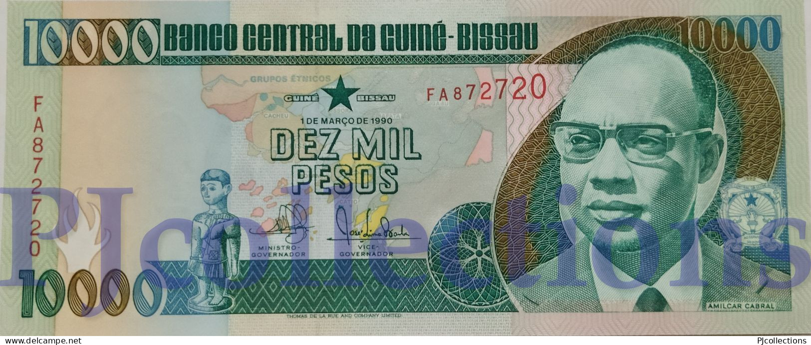 GUINEA BISSAU 10000 PESOS 1990 PICK 15a UNC - Guinea-Bissau