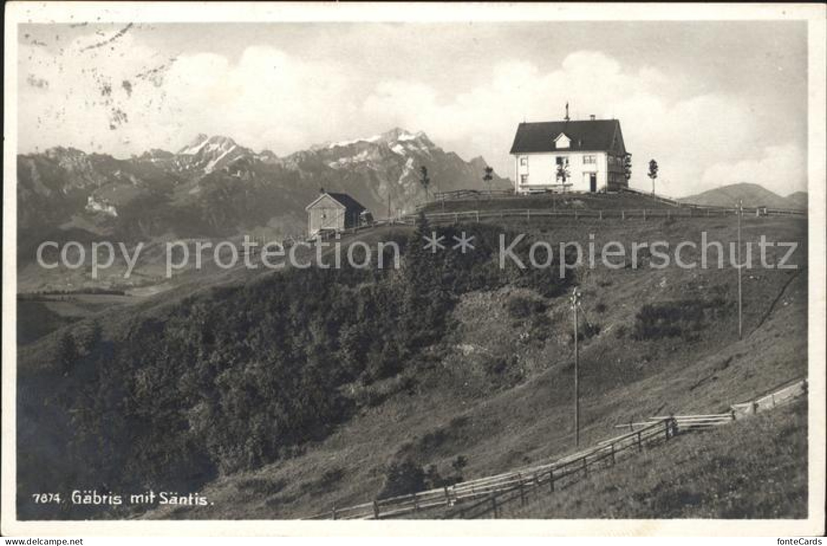 11742422 Gais AR Gaebris Berggasthaus Mit Saentisgebirge Gais - Sonstige & Ohne Zuordnung