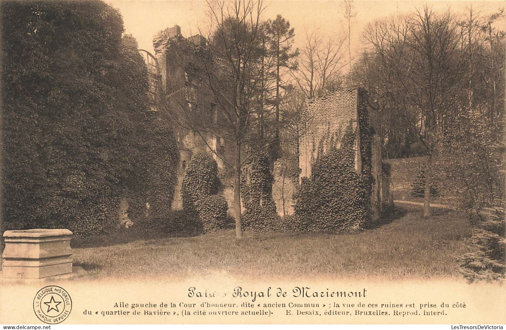 BELGIQUE - Morlanwelz - Palais Royal De Mariemont - Aile Gauche De La Cour D'honneur - Carte Postale Ancienne - Morlanwelz