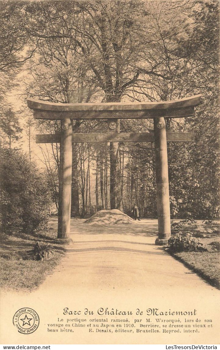 BELGIQUE - Morlanwelz - Parc Du Château De Mariemont - Portique Oriental Ramené Par M. Warocqué - Carte Postale Ancienne - Morlanwelz