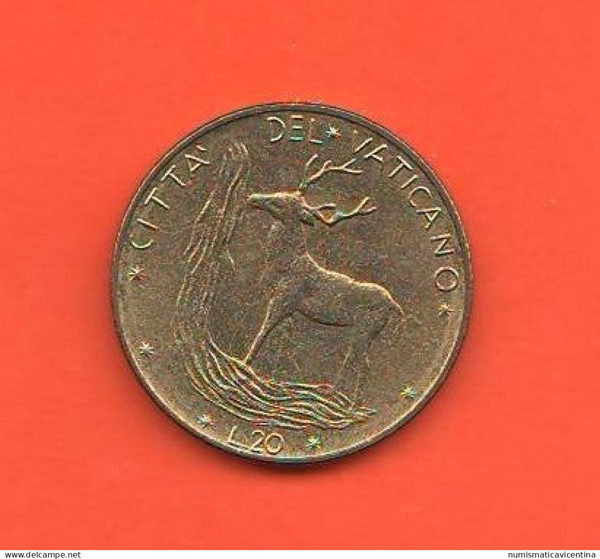 Vaticano 20 Lire 1975 Vatican City Bronze Coin - Vatican
