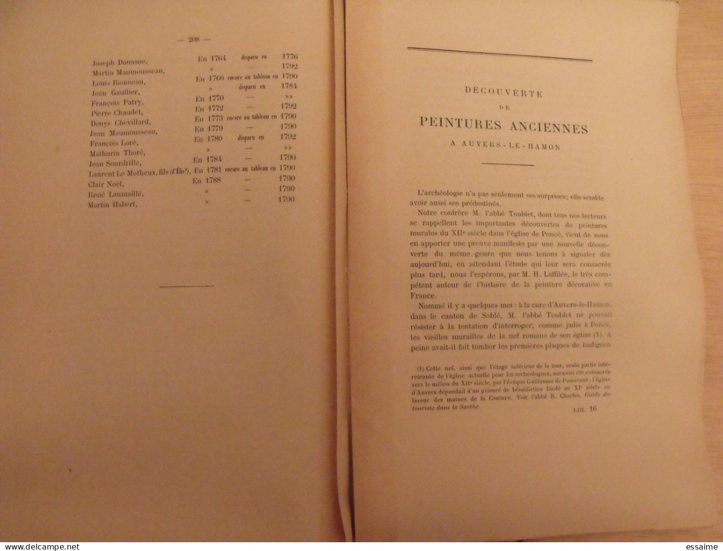 revue historique et archéologique du Maine. année 1903, 1er semestre (3 livraisons). tome LIII. Mamers, Le Mans