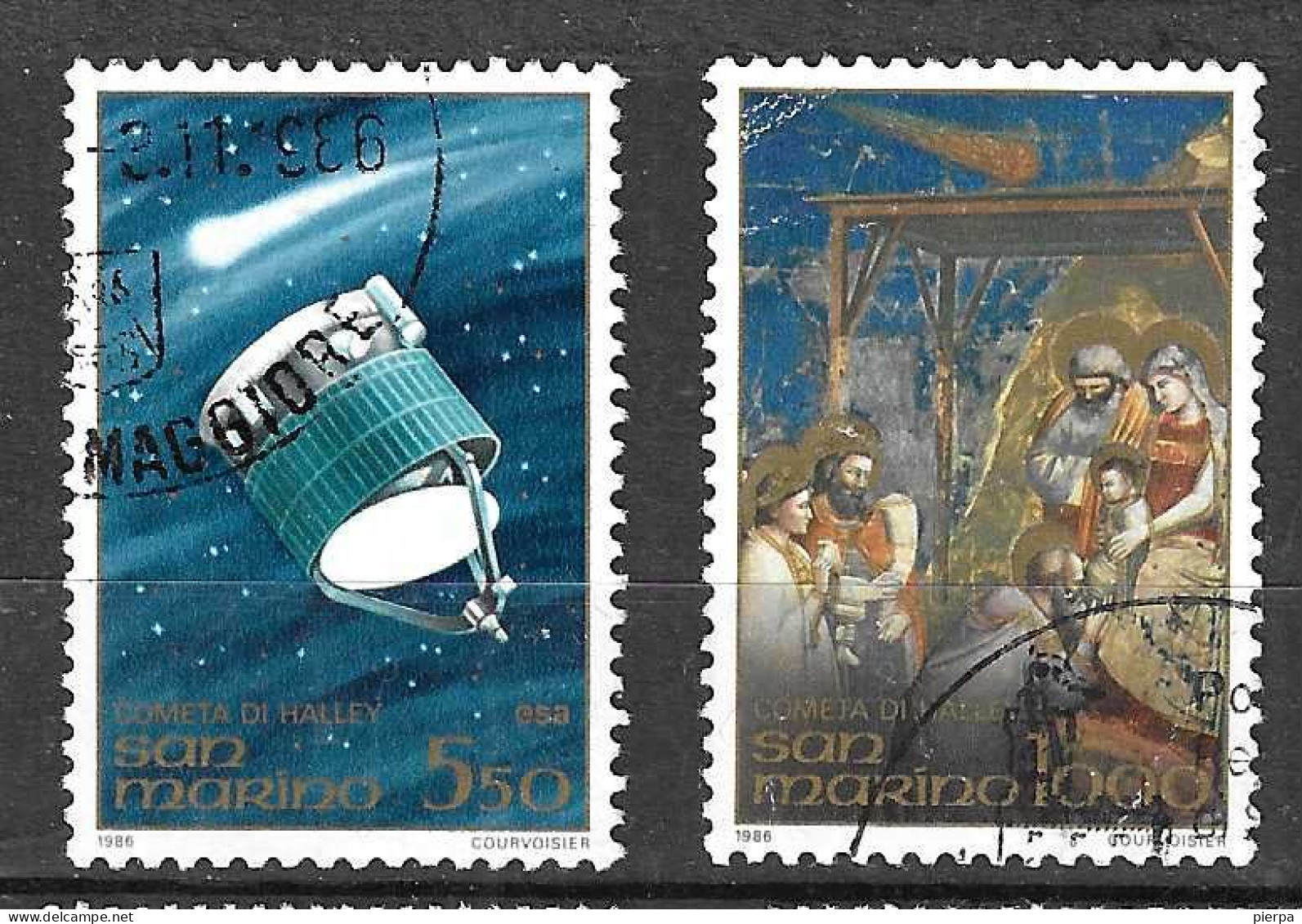 SAN MARINO - 1986 - COMETA DI HALLEY - SERIE 2 VALORI  - USATA (YVERT 1131\1132- MICHEL  1337\1338 - SS 1176\1177) - Used Stamps