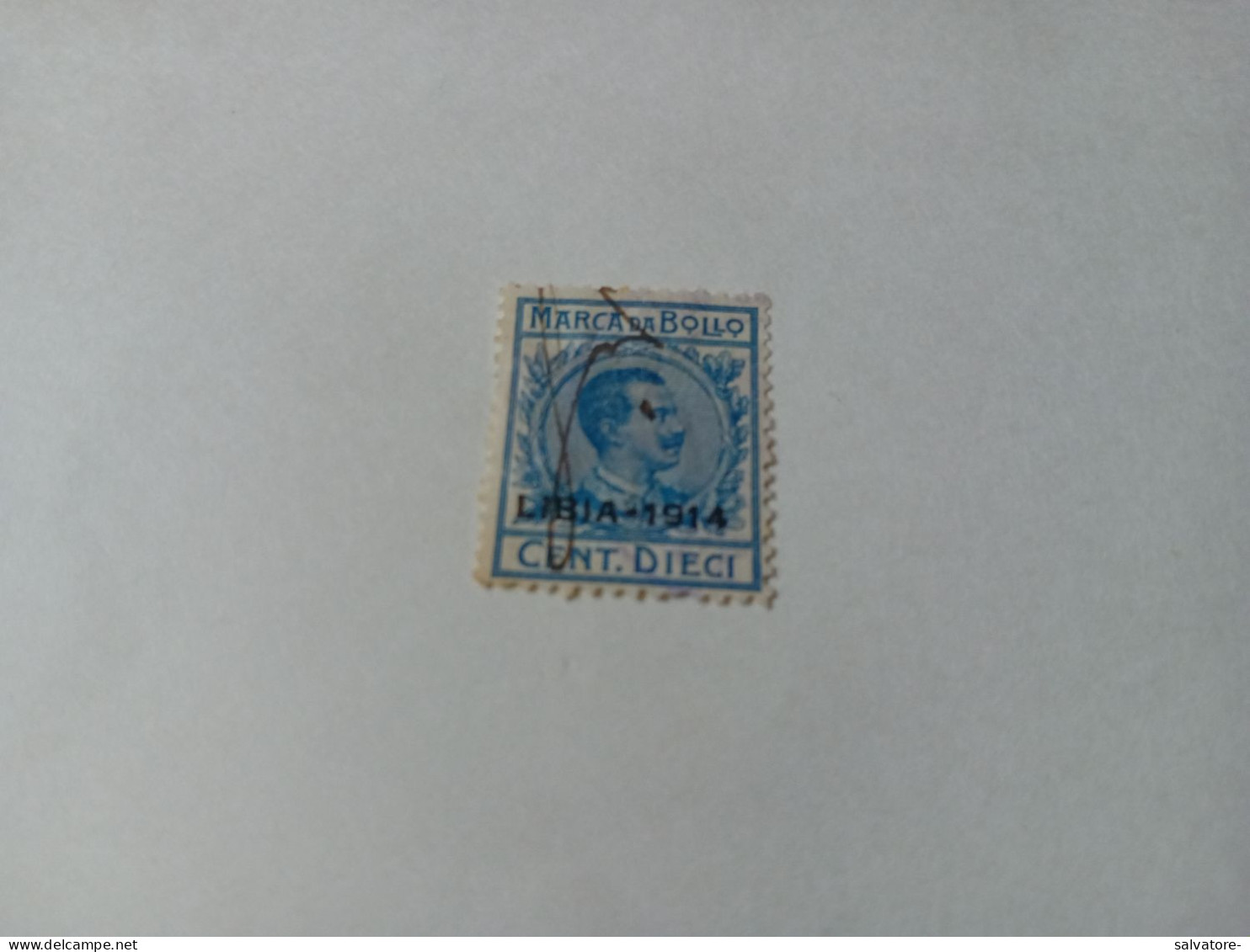 MARCA DA BOLLO LIBIA LIRE 10 - 1914 - Libië