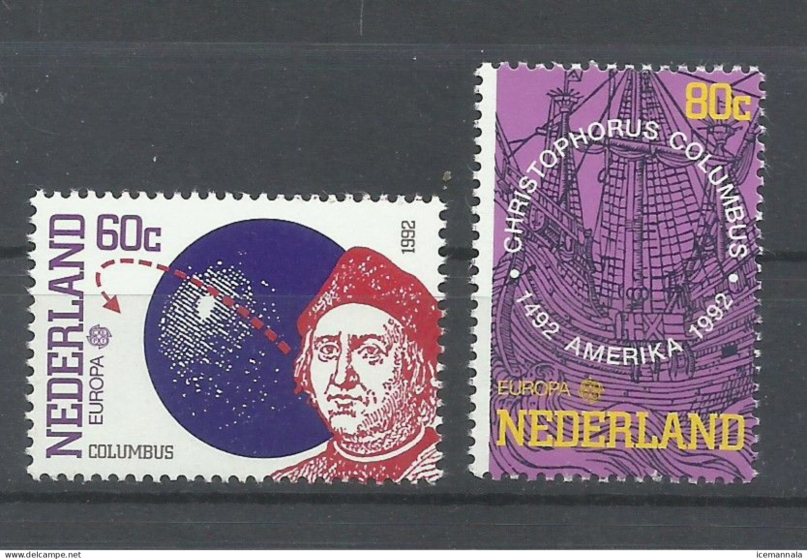 HOLANDA  YVERT  1406/7     MNH  ** - Christophe Colomb