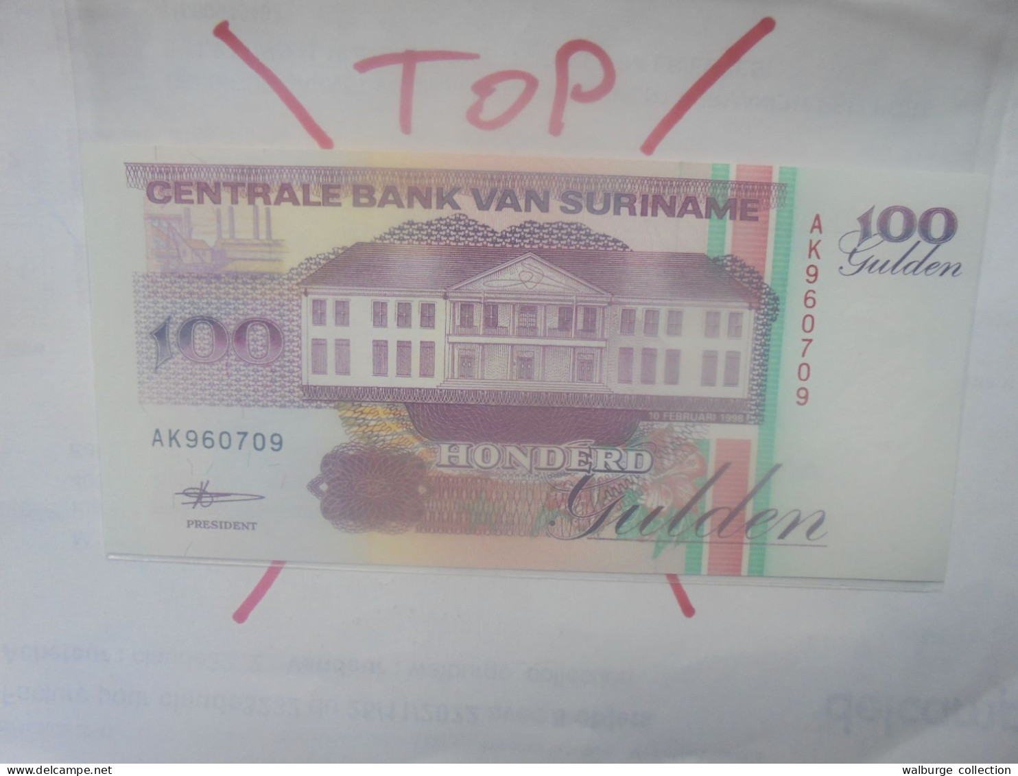 SURINAM 100 GULDEN 1998 Neuf (B.31) - Suriname