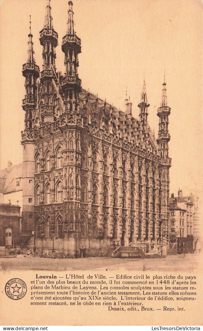 BELGIQUE - Louvain - Hôtel De Ville - Carte Postale Ancienne - Leuven