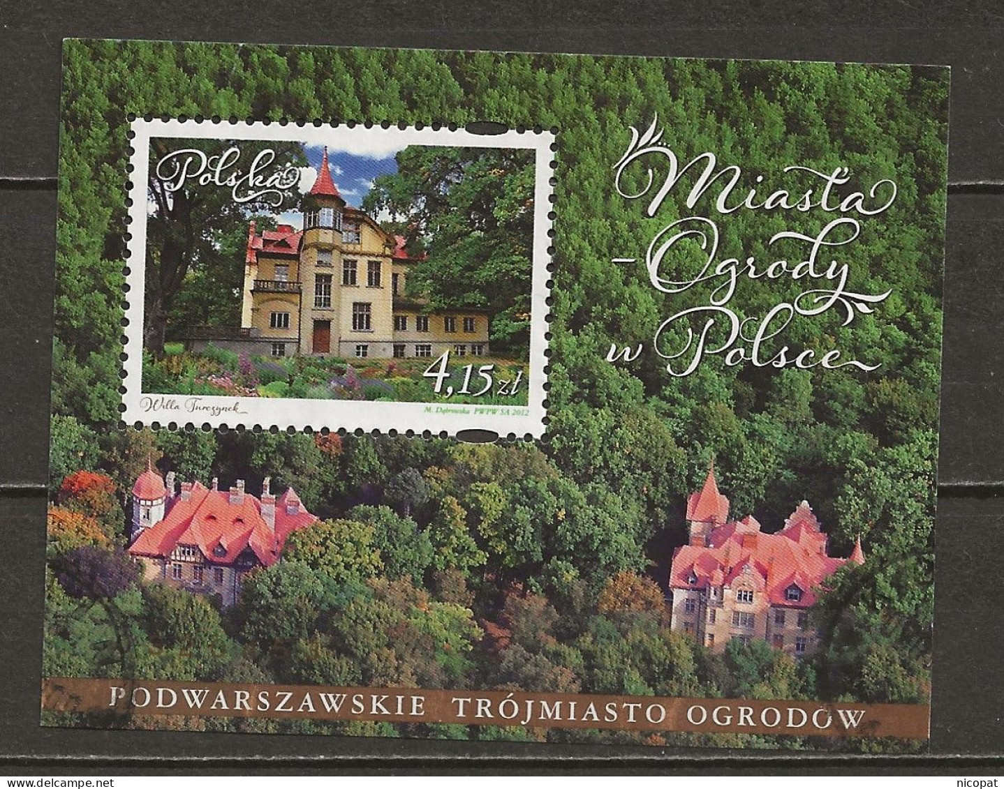 POLAND Oblitéré Bloc 203 Jardin Arbre Maison - Used Stamps
