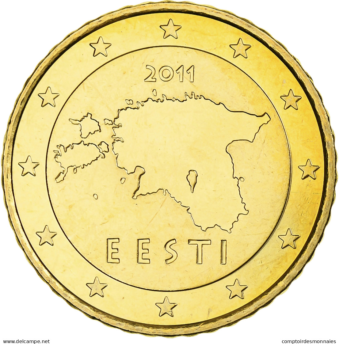 Estonie, 50 Euro Cent, 2011, Vantaa, BU, FDC, Or Nordique, KM:66 - Estonie