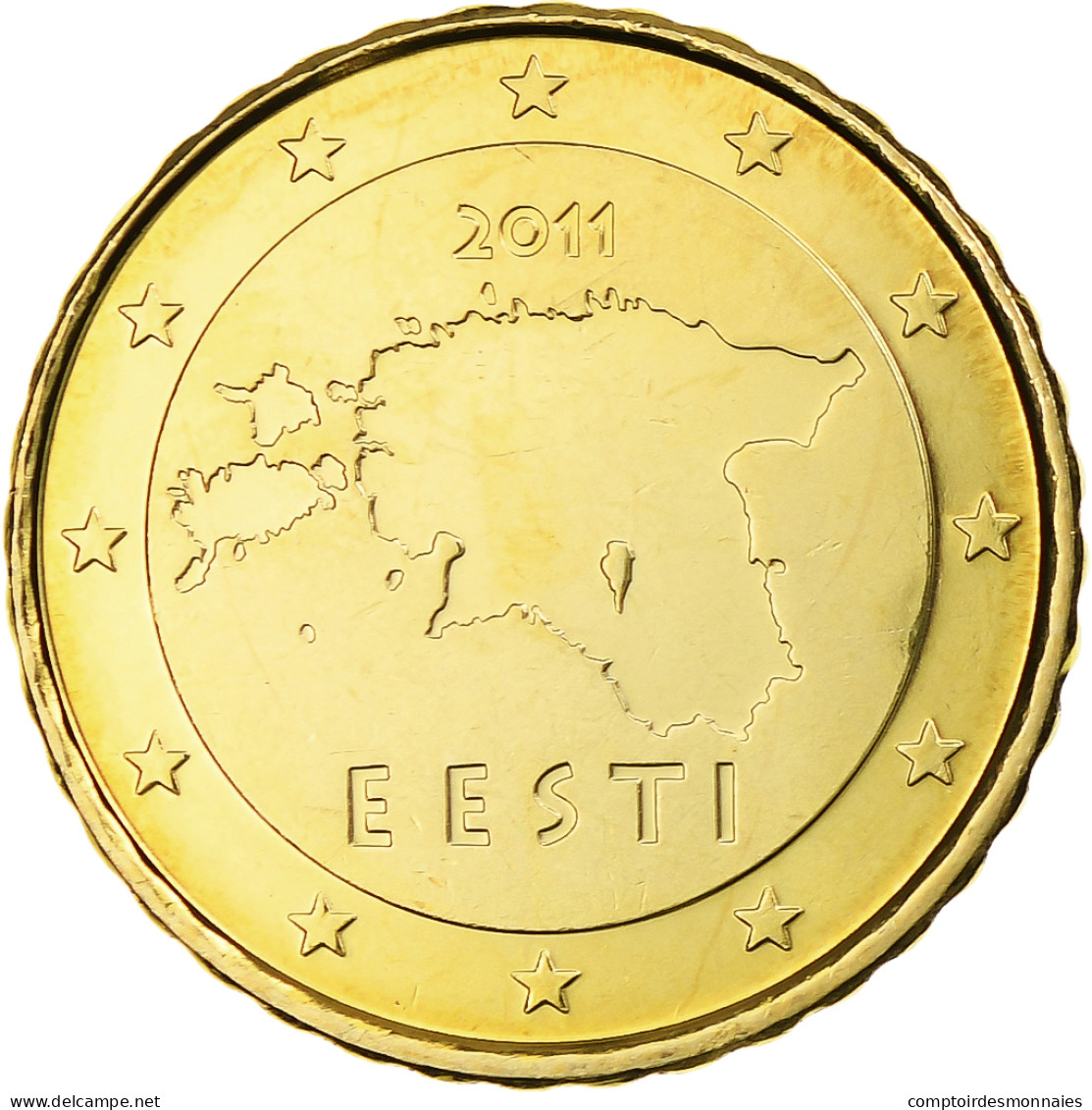 Estonie, 10 Euro Cent, 2011, Vantaa, BU, FDC, Or Nordique, KM:64 - Estonie