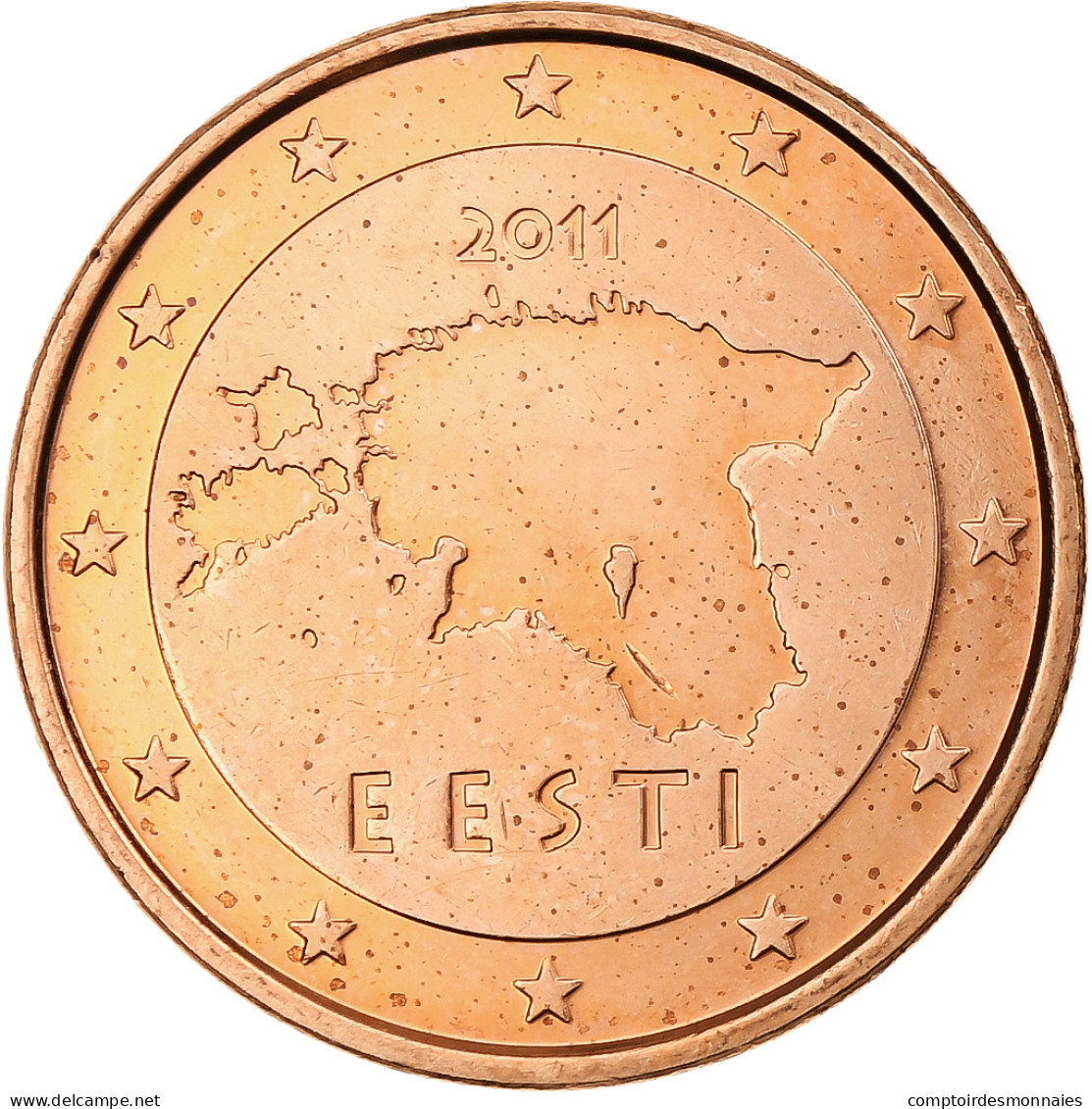 Estonie, 5 Euro Cent, 2011, Vantaa, BU, FDC, Cuivre Plaqué Acier, KM:63 - Estonie