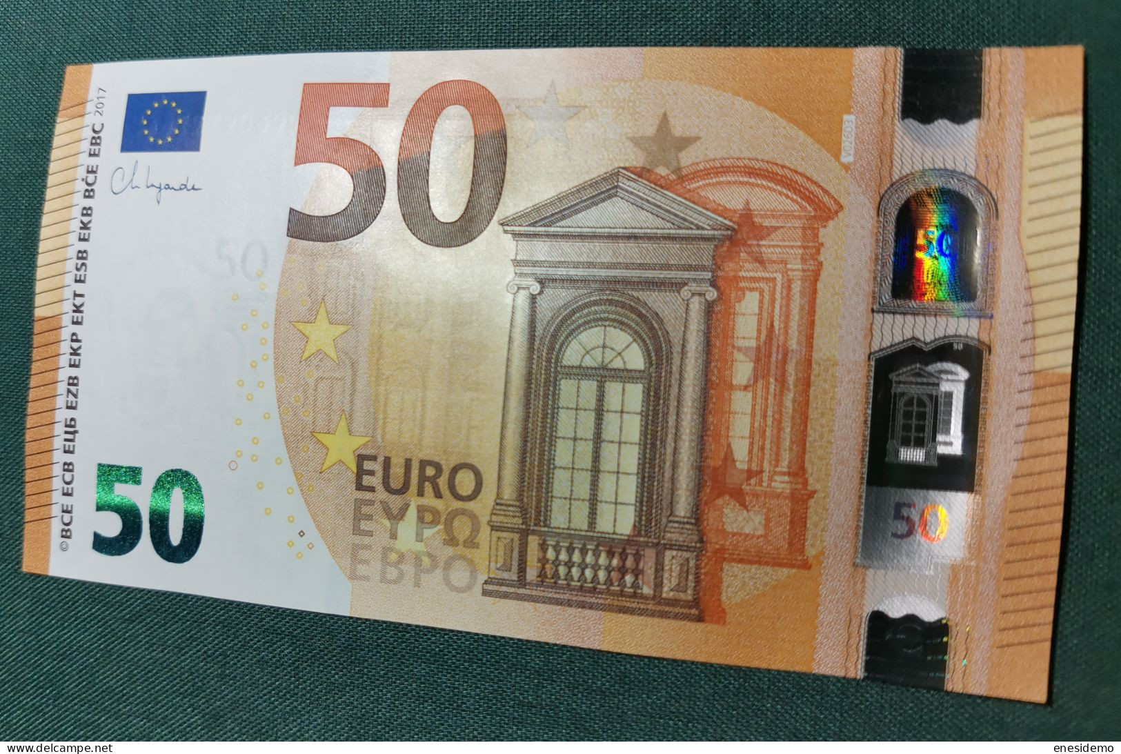 50 EURO SPAIN 2017 LAGARDE V026D3 VC SC FDS UNC. PERFECT - 50 Euro