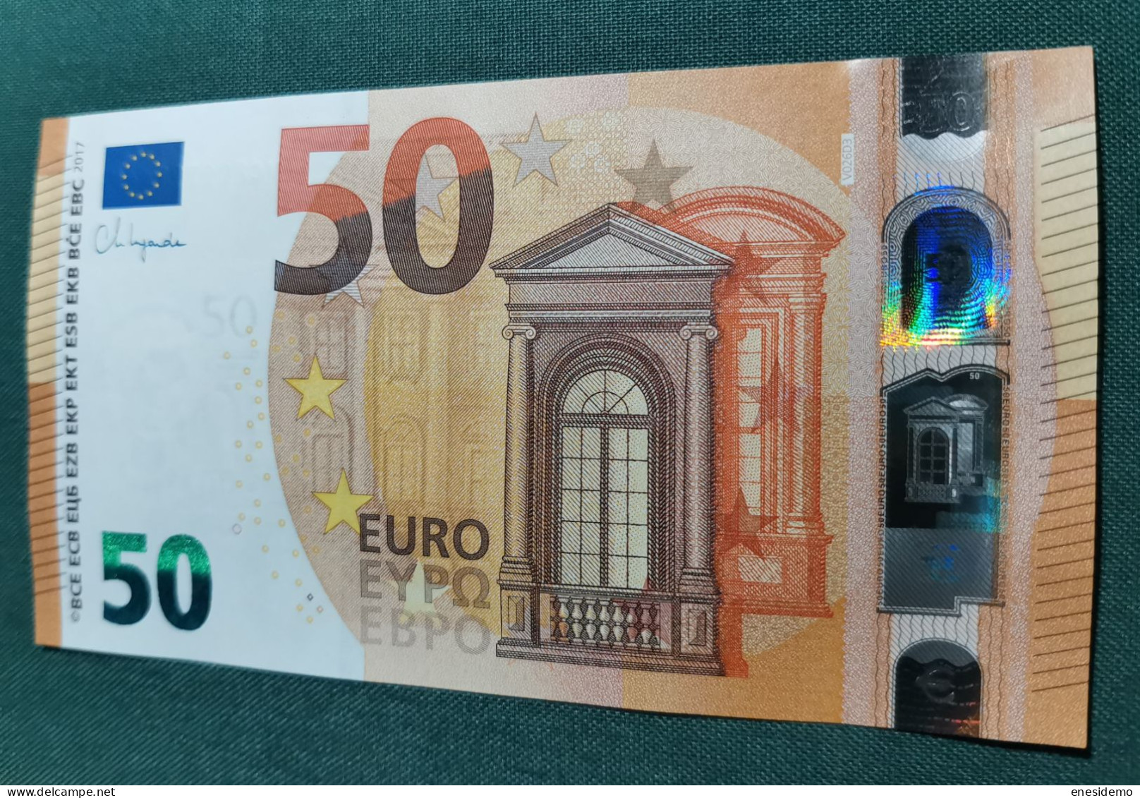 50 EURO SPAIN 2017 LAGARDE V026D3 VC SC FDS UNC. PERFECT - 50 Euro