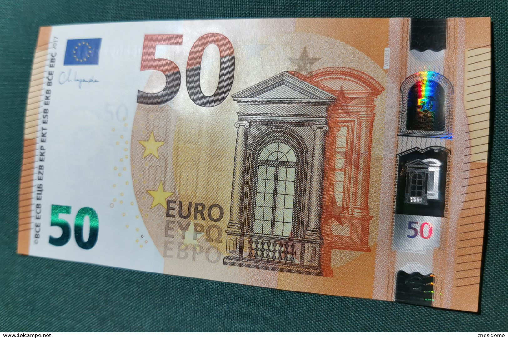 50 EURO SPAIN 2017 LAGARDE V026D3 VC SC FDS UNC. PERFECT - 50 Euro