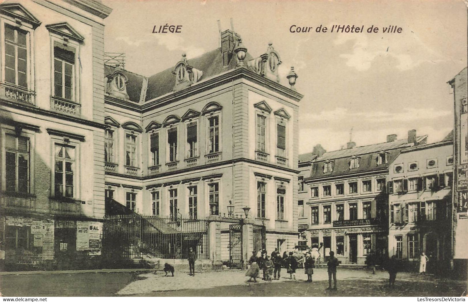 BELGIQUE - Liège - Cour De L'Hôtel De Ville - Animé - Carte Postale Ancienne - Liège