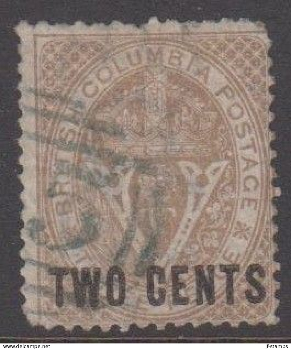 1868. BRITISH COLUMBIA & VANCOUVER ISLAND. TWO CENTS On V & Crown THREE CENTS. Perf. 14. Missing A Few Per... - JF539421 - Oblitérés