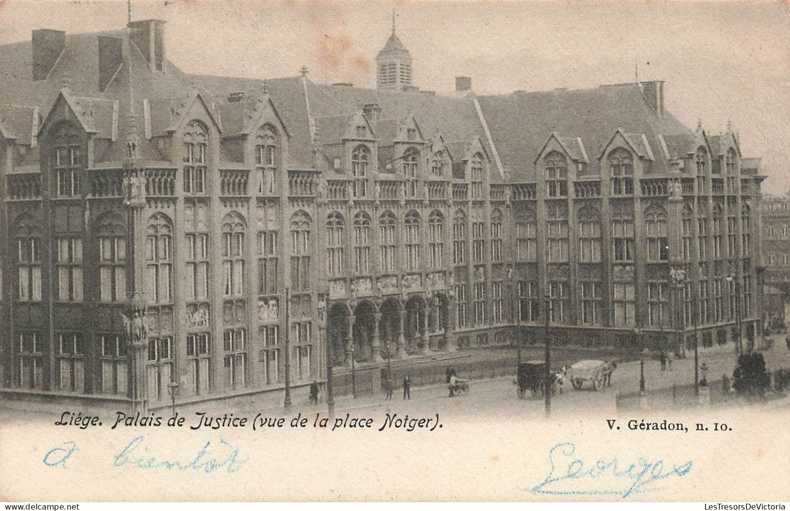 BELGIQUE - Liège - Palais De Justice (vue De La Place Notger) - V Géradon - Dos Non Divisé - Carte Postale Ancienne - Liege