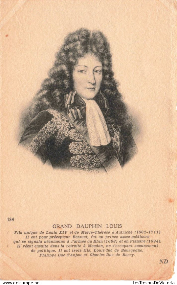 CELEBRITES - Personnages Historiques - Grand Dauphin Louis - Fils Unique De Louis XIV.. - Carte Postale Ancienne - Historical Famous People