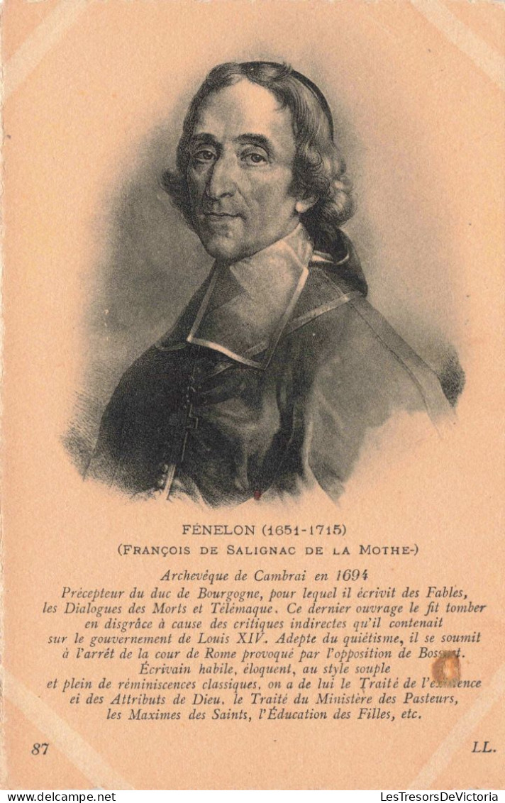 CELEBRITES - Personnages Historiques - Fénelon - François De Salignac De La Mothe - Carte Postale Ancienne - Historical Famous People