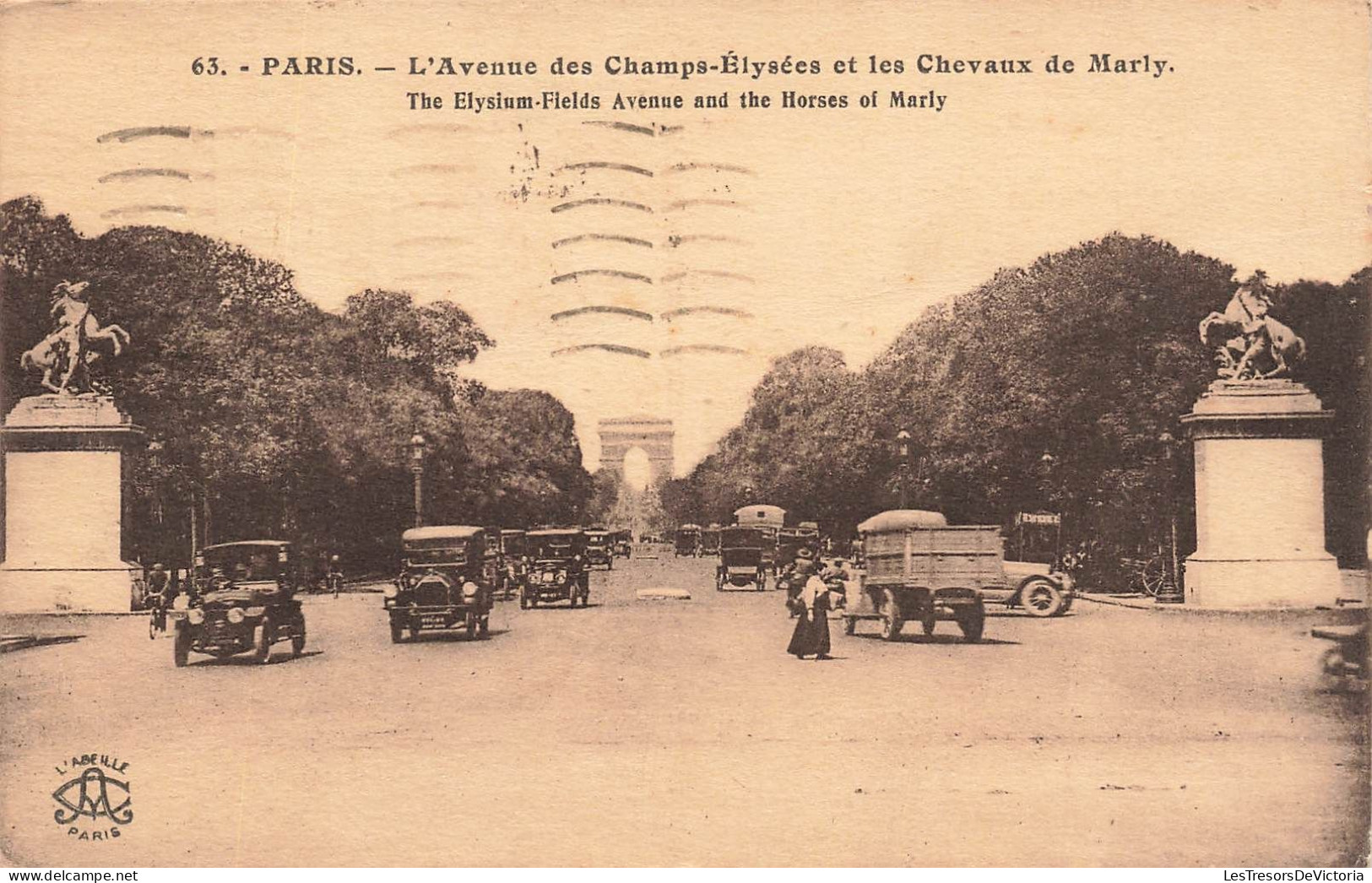 FRANCE - Paris - L'avenue Des Champs-Elysées Et Les Chevaux De Marly - Carte Postale Ancienne - Champs-Elysées