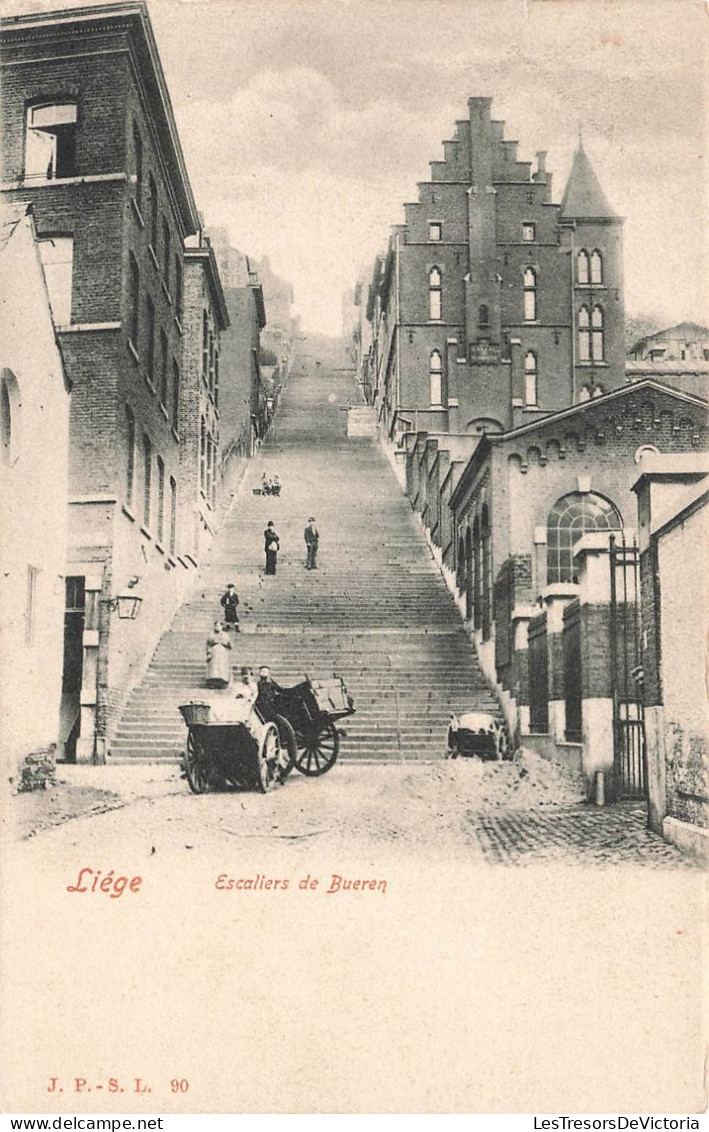 BELGIQUE - Liège - Escaliers De Bueren - J PS L - Dos Non Divisé - Carte Postale Ancienne - Liège